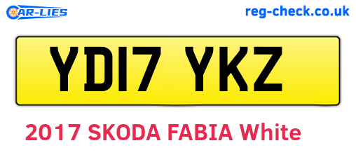 YD17YKZ are the vehicle registration plates.