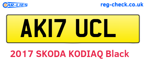AK17UCL are the vehicle registration plates.