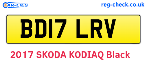 BD17LRV are the vehicle registration plates.