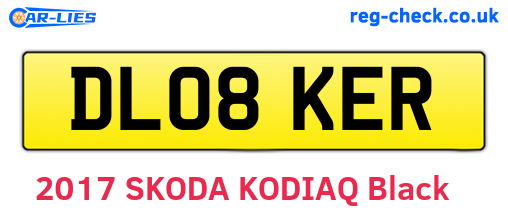 DL08KER are the vehicle registration plates.