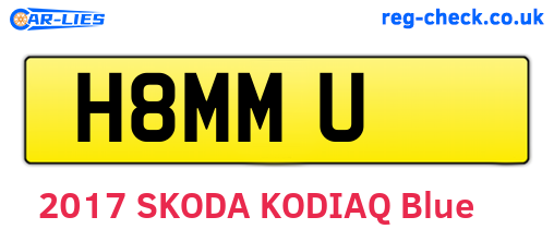 H8MMU are the vehicle registration plates.
