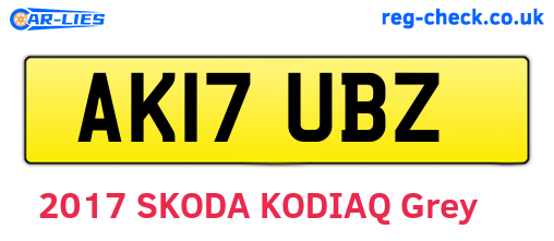 AK17UBZ are the vehicle registration plates.