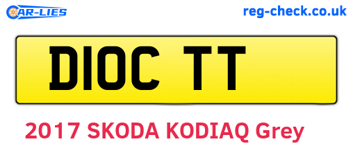 D10CTT are the vehicle registration plates.