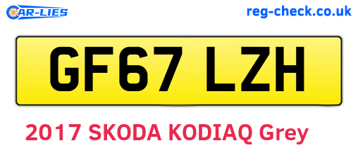 GF67LZH are the vehicle registration plates.