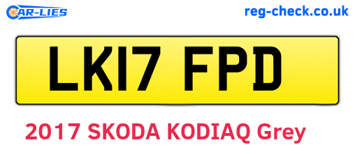 LK17FPD are the vehicle registration plates.