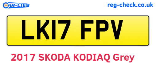 LK17FPV are the vehicle registration plates.
