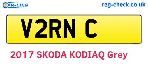 V2RNC are the vehicle registration plates.