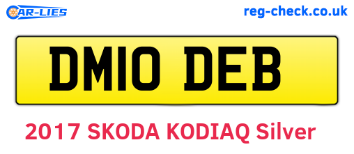 DM10DEB are the vehicle registration plates.