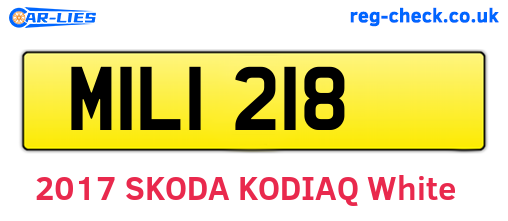 MIL1218 are the vehicle registration plates.