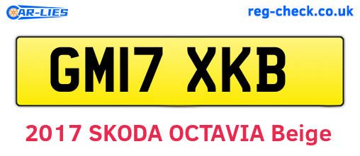 GM17XKB are the vehicle registration plates.