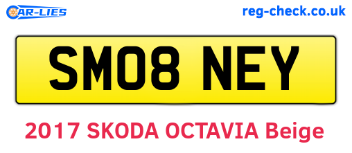 SM08NEY are the vehicle registration plates.