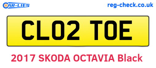 CL02TOE are the vehicle registration plates.