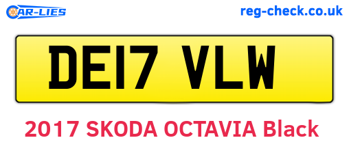 DE17VLW are the vehicle registration plates.