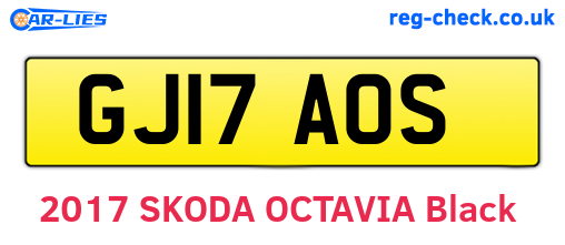 GJ17AOS are the vehicle registration plates.