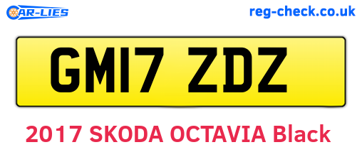 GM17ZDZ are the vehicle registration plates.
