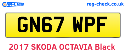 GN67WPF are the vehicle registration plates.