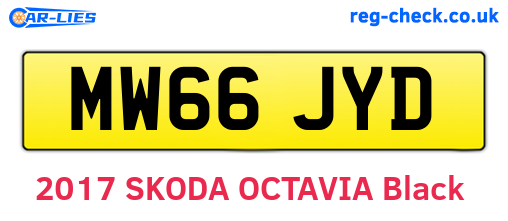 MW66JYD are the vehicle registration plates.