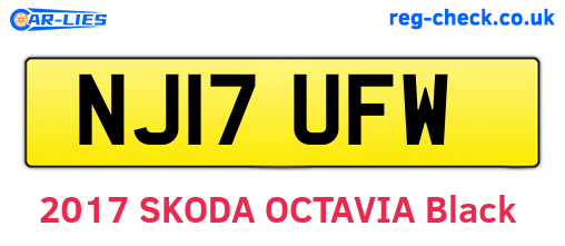 NJ17UFW are the vehicle registration plates.