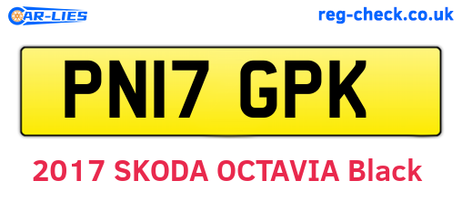 PN17GPK are the vehicle registration plates.
