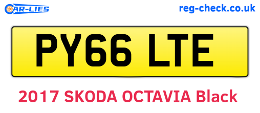 PY66LTE are the vehicle registration plates.