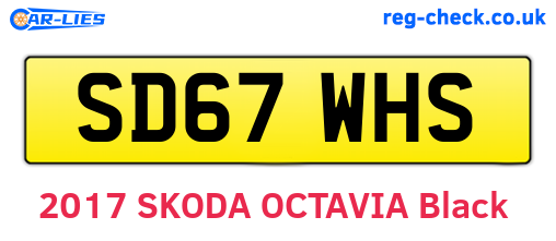 SD67WHS are the vehicle registration plates.