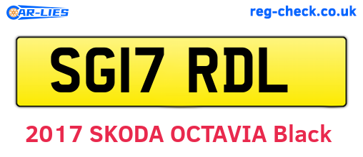 SG17RDL are the vehicle registration plates.