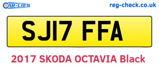 SJ17FFA are the vehicle registration plates.