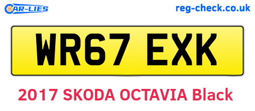 WR67EXK are the vehicle registration plates.