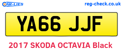 YA66JJF are the vehicle registration plates.