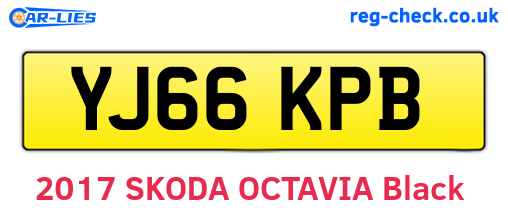 YJ66KPB are the vehicle registration plates.