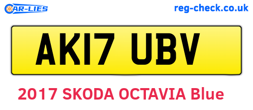 AK17UBV are the vehicle registration plates.