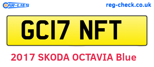 GC17NFT are the vehicle registration plates.