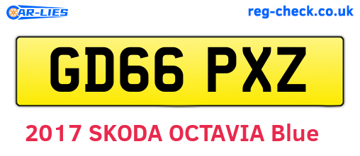 GD66PXZ are the vehicle registration plates.