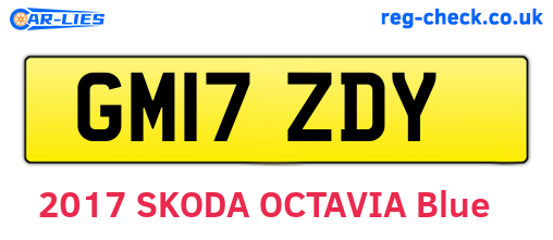 GM17ZDY are the vehicle registration plates.