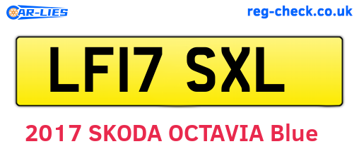 LF17SXL are the vehicle registration plates.