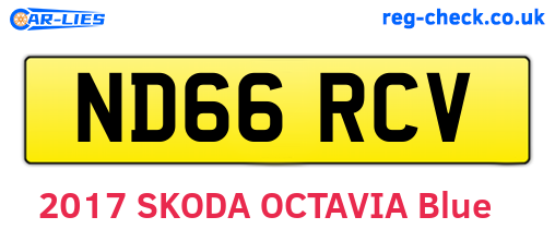 ND66RCV are the vehicle registration plates.