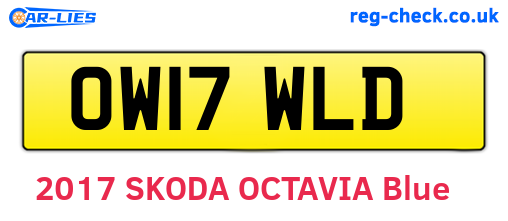 OW17WLD are the vehicle registration plates.