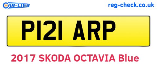 P121ARP are the vehicle registration plates.