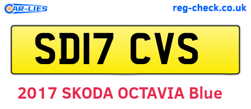 SD17CVS are the vehicle registration plates.
