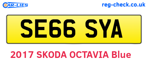 SE66SYA are the vehicle registration plates.