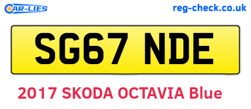 SG67NDE are the vehicle registration plates.