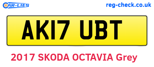 AK17UBT are the vehicle registration plates.