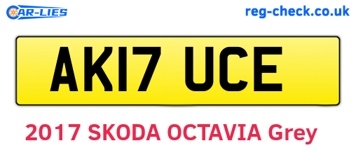 AK17UCE are the vehicle registration plates.