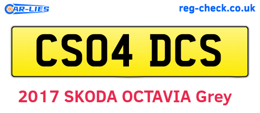 CS04DCS are the vehicle registration plates.