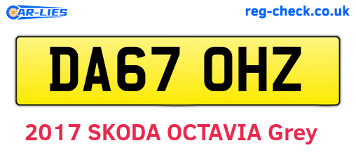 DA67OHZ are the vehicle registration plates.