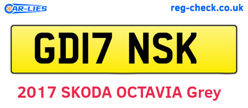 GD17NSK are the vehicle registration plates.
