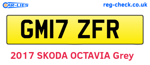 GM17ZFR are the vehicle registration plates.