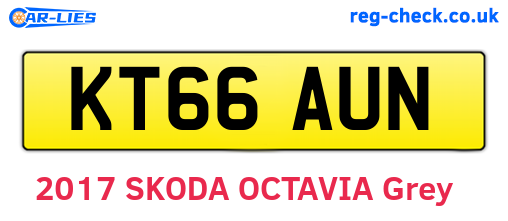 KT66AUN are the vehicle registration plates.