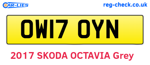 OW17OYN are the vehicle registration plates.