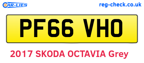 PF66VHO are the vehicle registration plates.
